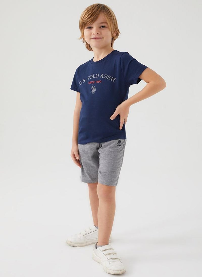 U.S. Polo Assn. U.S. Polo Assn. Boys Navy Bermuda Set - Image 1