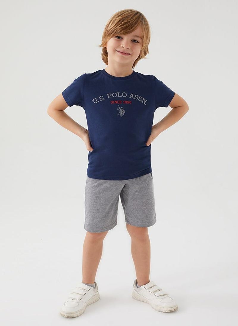 U.S. Polo Assn. U.S. Polo Assn. Boys Navy Bermuda Set - Image 2
