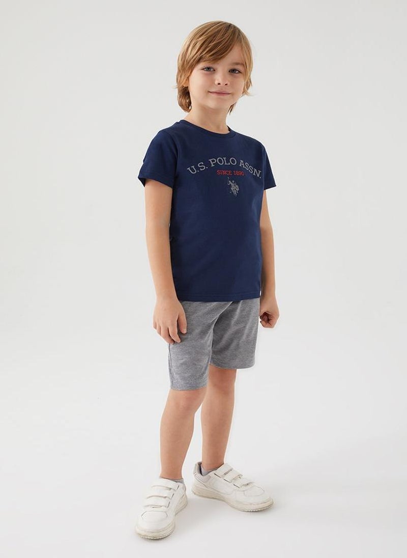 U.S. Polo Assn. U.S. Polo Assn. Boys Navy Bermuda Set - Image 3