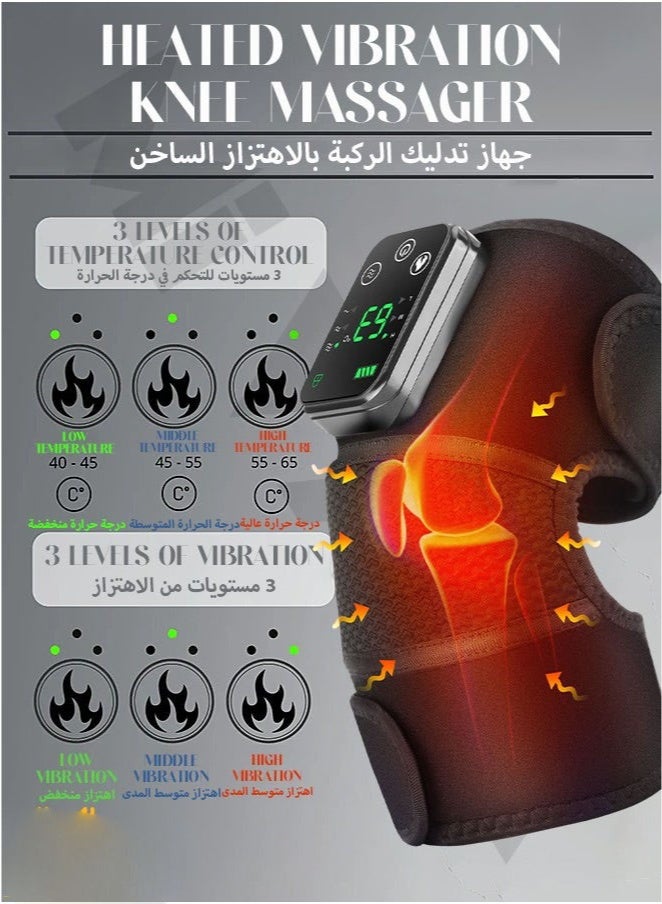 عربست مدلك الركبة الكهربائية USB التدفئة الاهتزاز الأشعة تحت الحمراء الساخنة ضغط العلاج الكوع الكتف الركبة تدليك الوسادة لتخفيف آلام المفاصل - Image 5