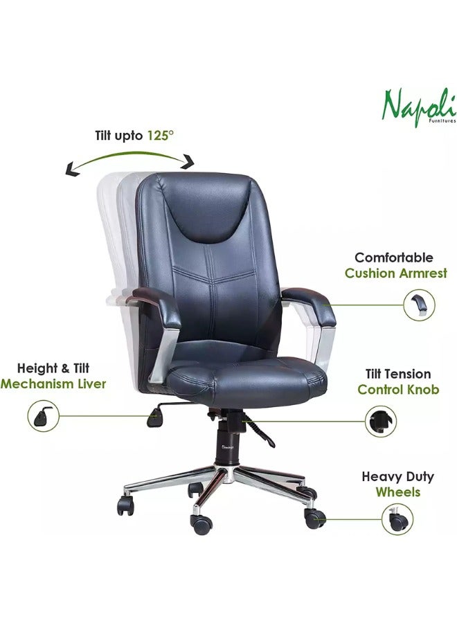 Generic Elevate your home office with our sleek Black Office Chair. Adjustable height and lumbar support ensure optimal comfort and style in a compact design.  - Image 2