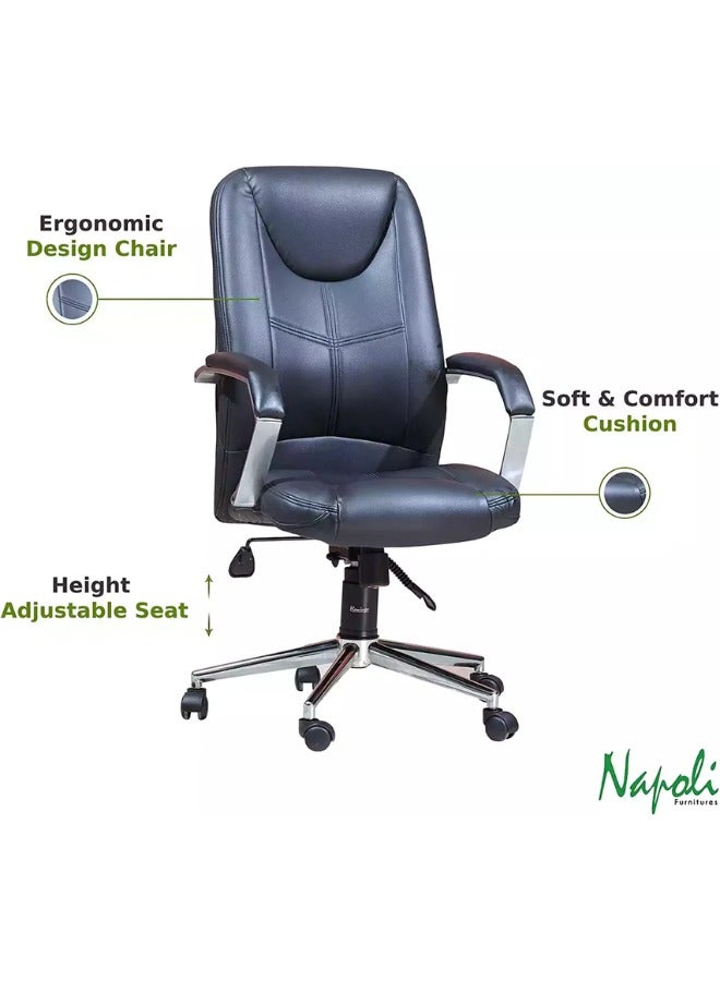 Generic Elevate your home office with our sleek Black Office Chair. Adjustable height and lumbar support ensure optimal comfort and style in a compact design.  - Image 3