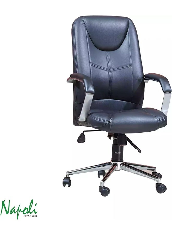 Generic Elevate your home office with our sleek Black Office Chair. Adjustable height and lumbar support ensure optimal comfort and style in a compact design.  - Image 4