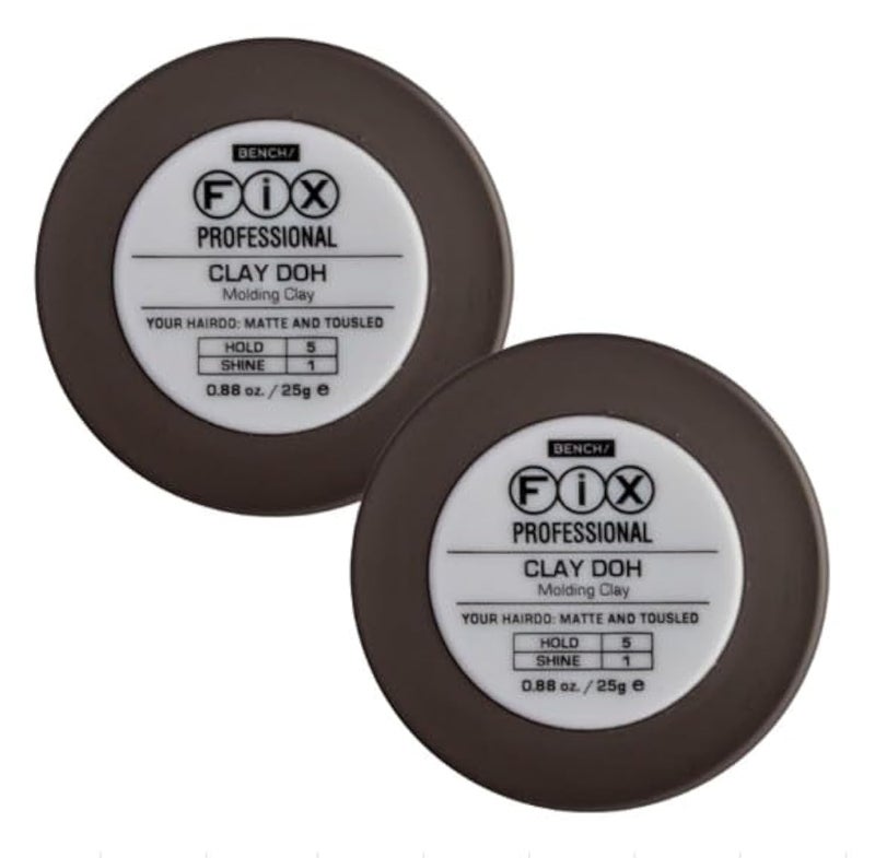 BENCH Clay Doh Molding Clay  25 g x 2 Matte Hair Wax for Men - Image 4