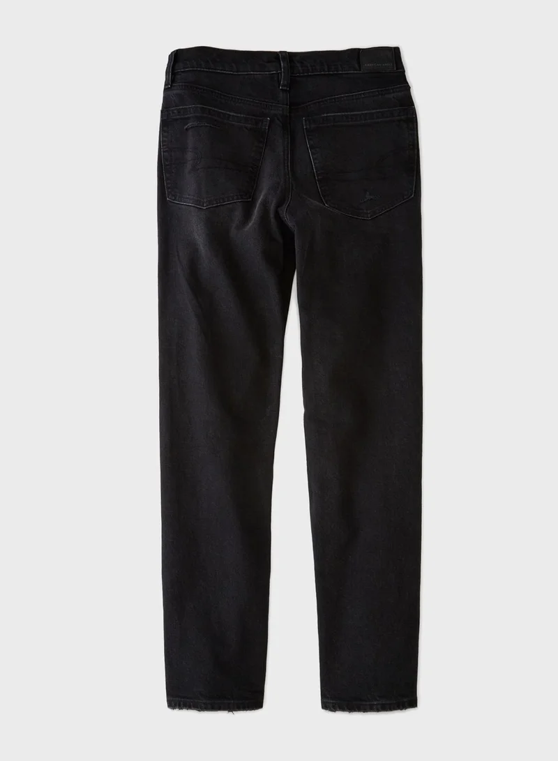 American Eagle Super High Rise Ankle Straight Jeans