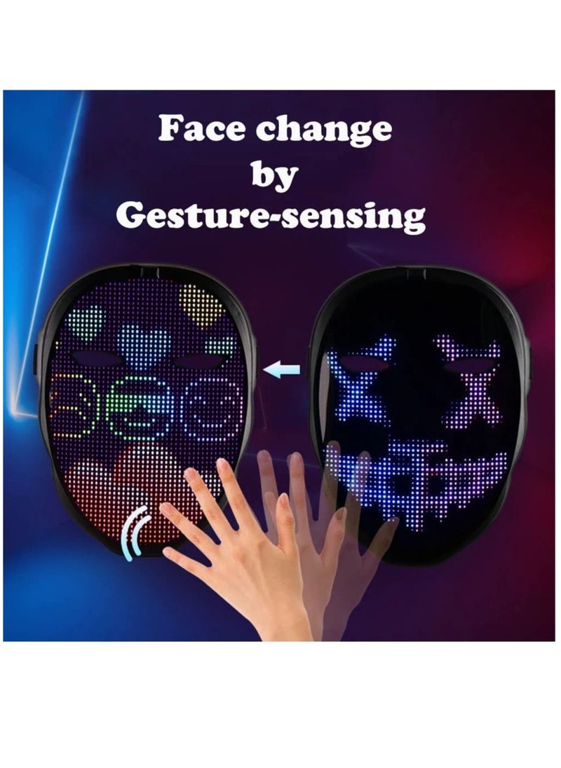 AROAQ - APP Controlled Face Transforming LED Mask - Programmable LED Mask Digital Luminous Mask for Adults - Image 1