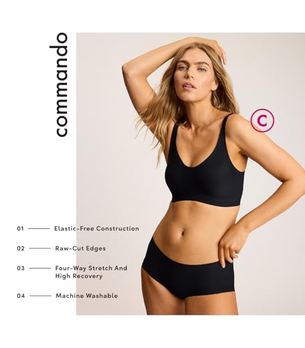 commando Butter Hipster Panty | Women’s Seamless Underwear in Exclusive Butter Fabric | Ultra-Soft, Extraordinary Comfort | Black, Large - Image 3