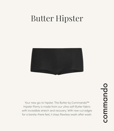 commando Butter Hipster Panty | Women’s Seamless Underwear in Exclusive Butter Fabric | Ultra-Soft, Extraordinary Comfort | Black, Large - Image 4