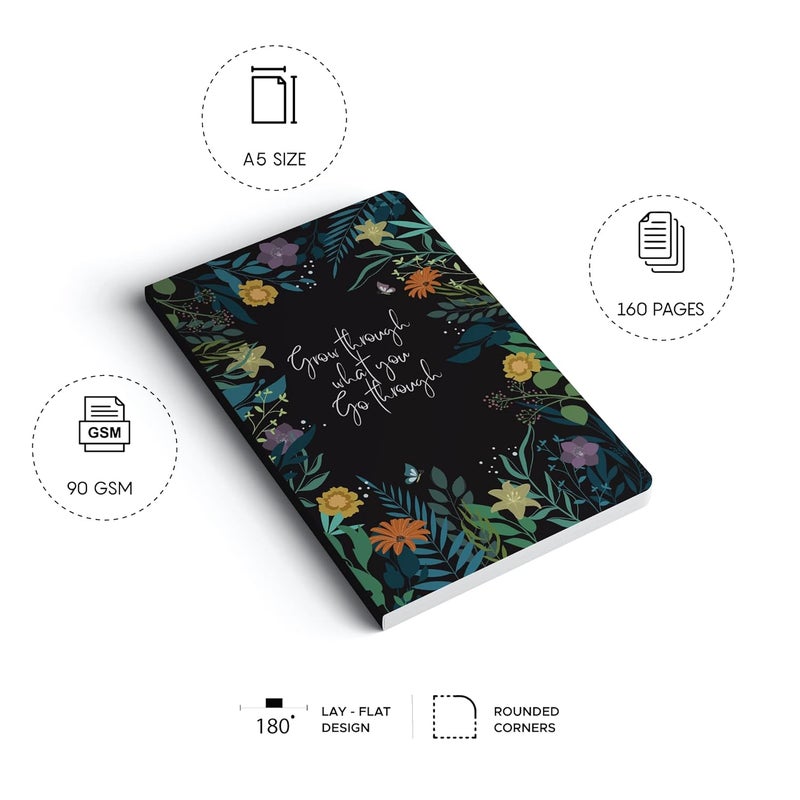 FACTOR NOTES دفتر A5: مخطط | 90 جرام | 160 صفحة (حديقة الليل) - Image 3