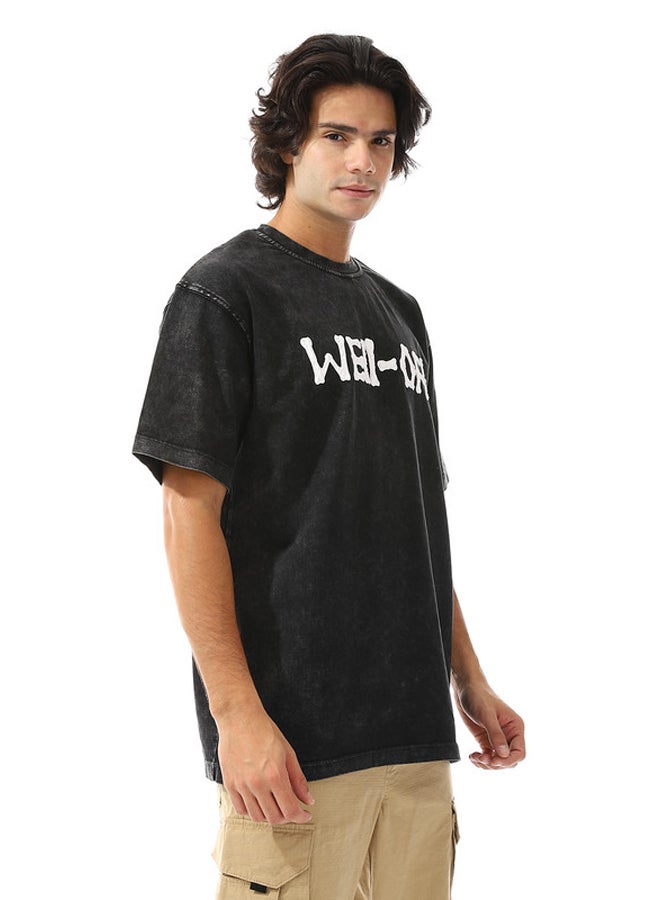 WHITE RABBIT Regular Fit Stone Wash T-Shirt  - Image 2