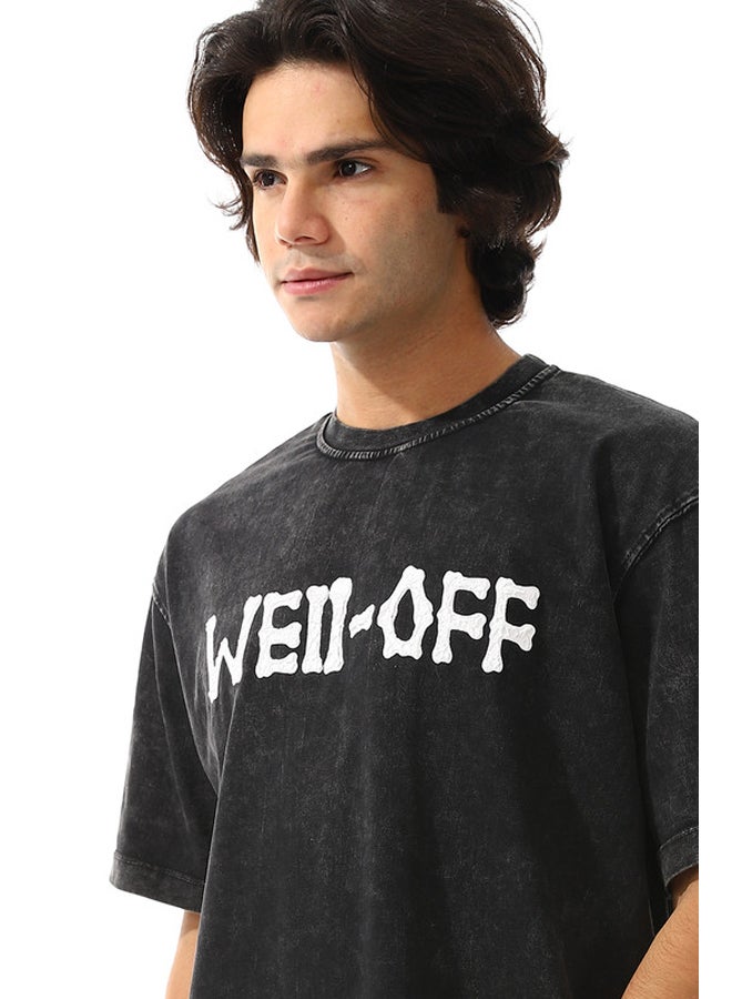 WHITE RABBIT Regular Fit Stone Wash T-Shirt  - Image 4