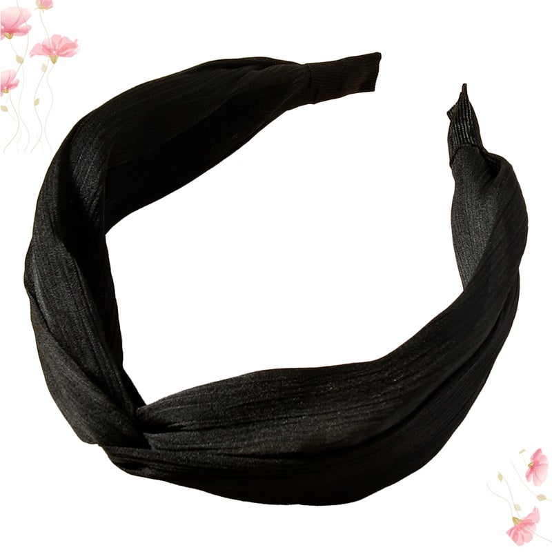 2 pcs Fashion Headband Hair Band Hair Accessory Adorable Hair for Party Daily Use Women Girls (Black) - Image 4