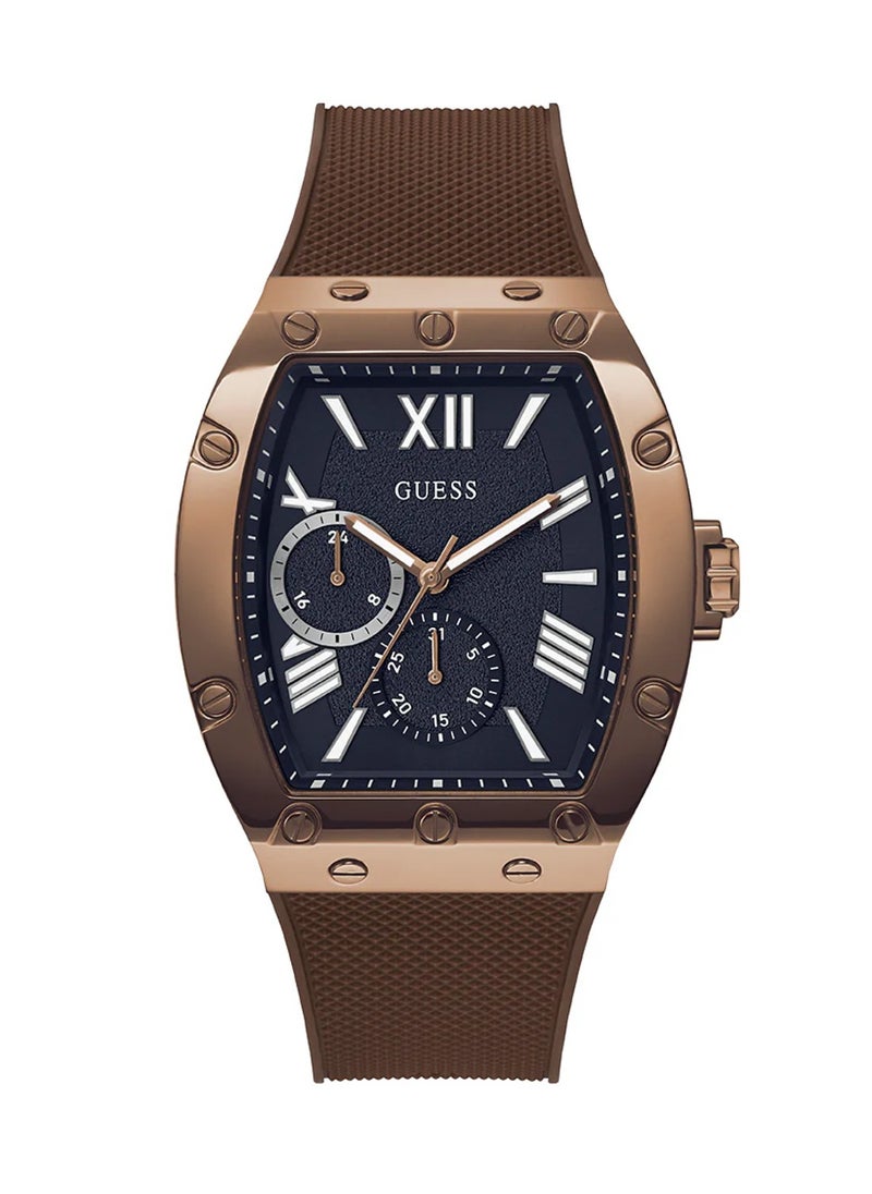 Falcon Men Navy Rectangle Dial Analog Silicone Watch GW0568G1 - 43mm