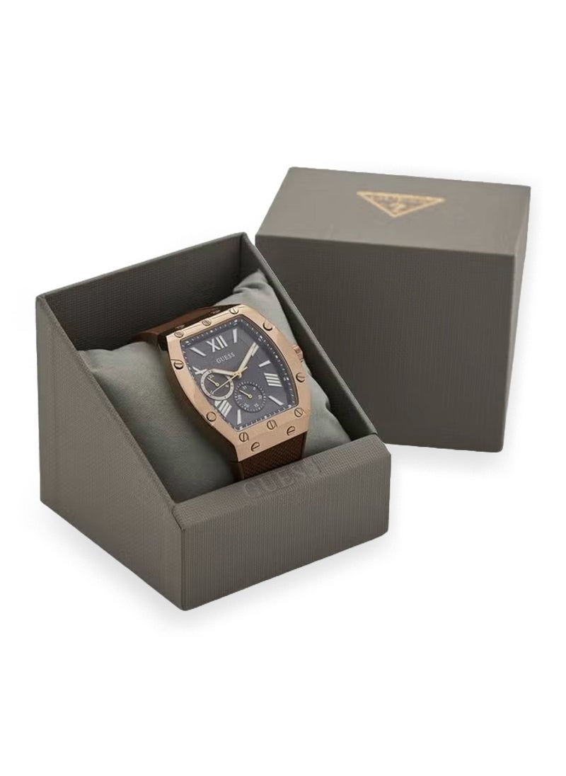 Falcon Men Navy Rectangle Dial Analog Silicone Watch GW0568G1 - 43mm