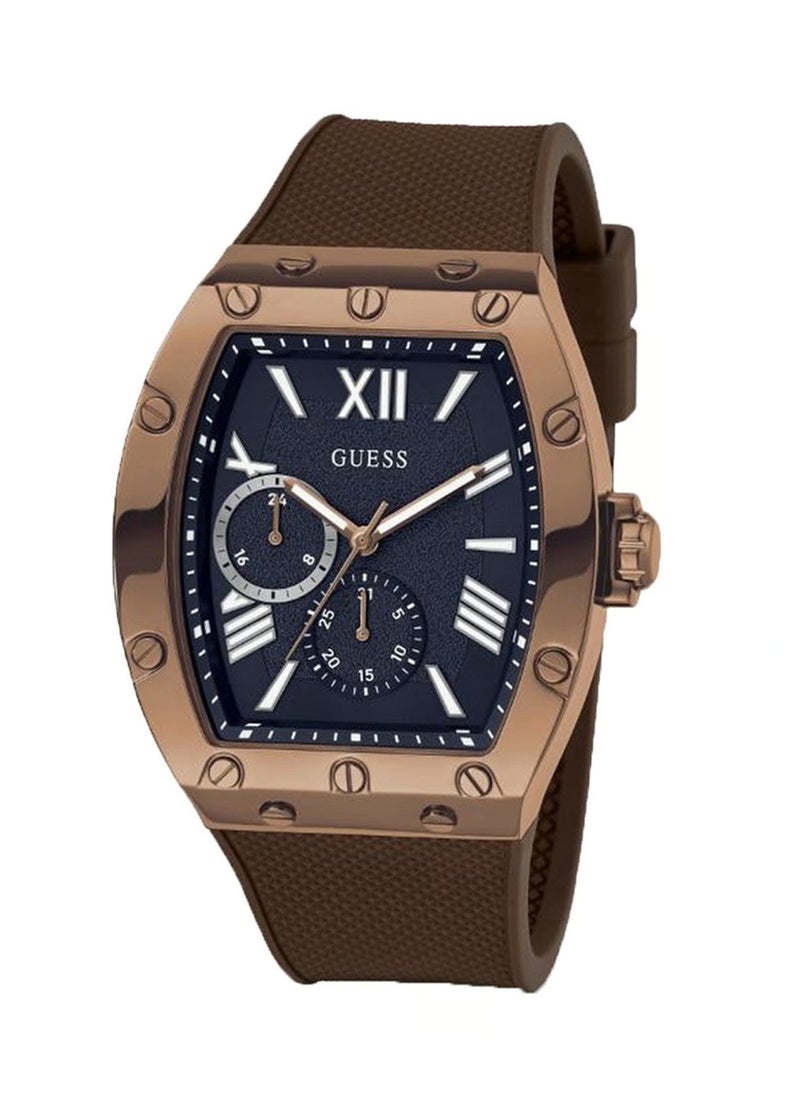 Falcon Men Navy Rectangle Dial Analog Silicone Watch GW0568G1 - 43mm