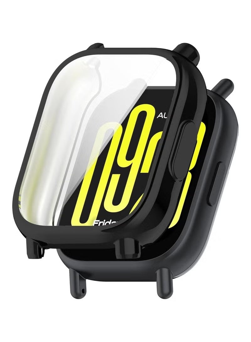 Protective Case for Redmi Watch 5 Active TPU Shockproof Screen Protector Cover Case (Black) - Image 1