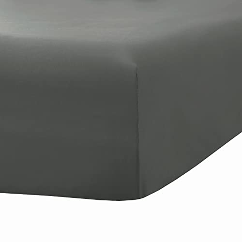 Ghooss Full Size Fitted Sheet Soft,Single Fitted Deep Pocket Sheet,Wrinkle,Fade and Stain Resistant,1 Pack,Dark Gray - Image 3