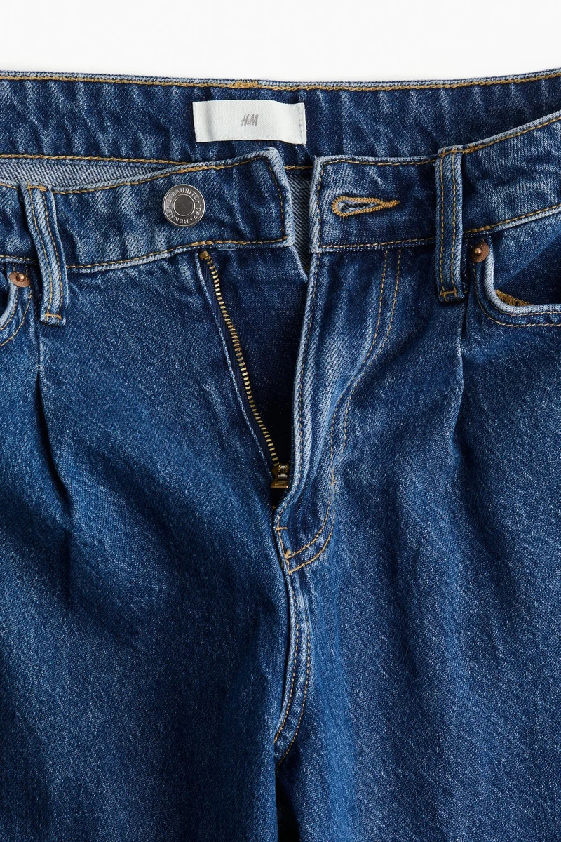 اتش اند ام بنطلون من الدنيم بساق عريضة