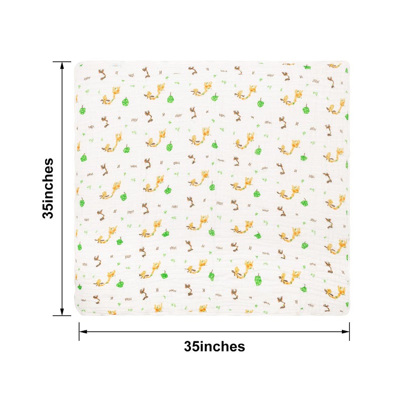 babygoal Baby Bath Towel 2 Pack, 100% Muslin Cotton Hooded Towel for Newborn,Toddler,Infant, Absorbent & Hypoallergenic Baby Gift for Boys Girls 35"x35" T0405 - Image 5