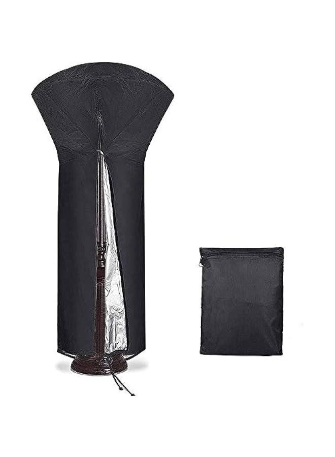 Patio Heater Cover Waterproof with Zipper, Standup Cover for Outdoor Heater Protection with Storage Bag, 87x33x19In