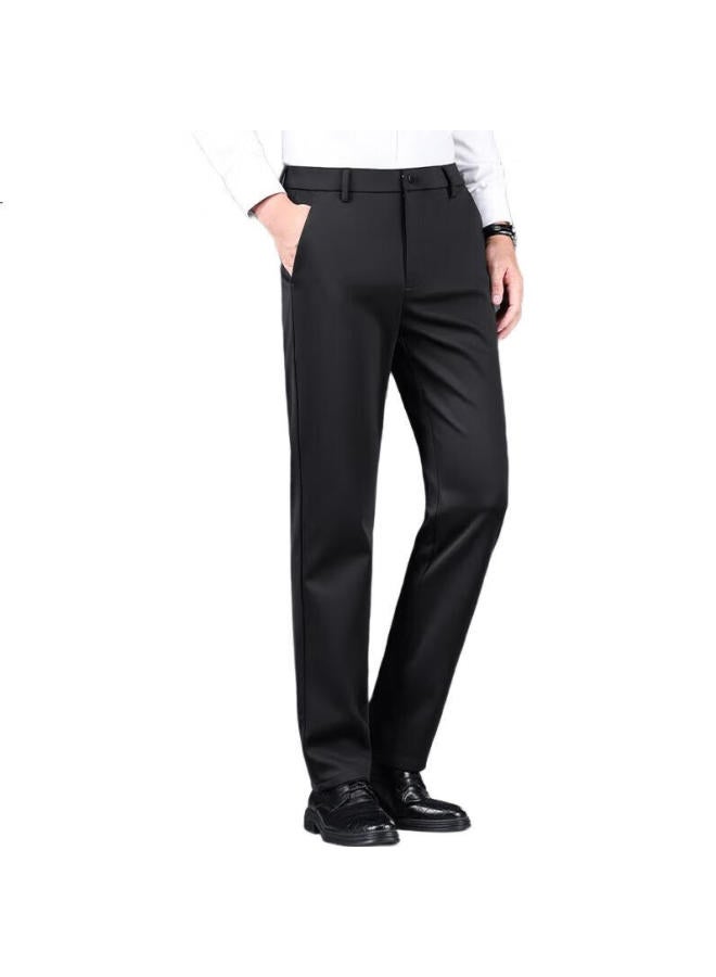 Firs Men's Casual Pants With Wool, Spring And Autumn Business Casual Straight-leg Trousers, Slim-fit Cargo Pants, Dress Pants For Men - Image 2