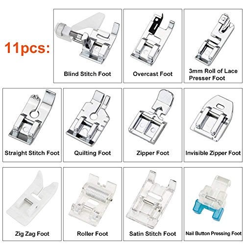SYGA Domestic Sewing Foot Presser Foot Set Sewing Machines (11 PCS) - Image 4