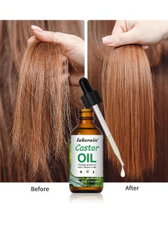 lakerain LADYFOX Castor Oil,100% Pure and Natural Organic Castor Oil Cold Pressed Unrefined Glass Bottle, Organic Castor Oil for Hair Growth, Eyebrow Care and Skin Care  - Image 5