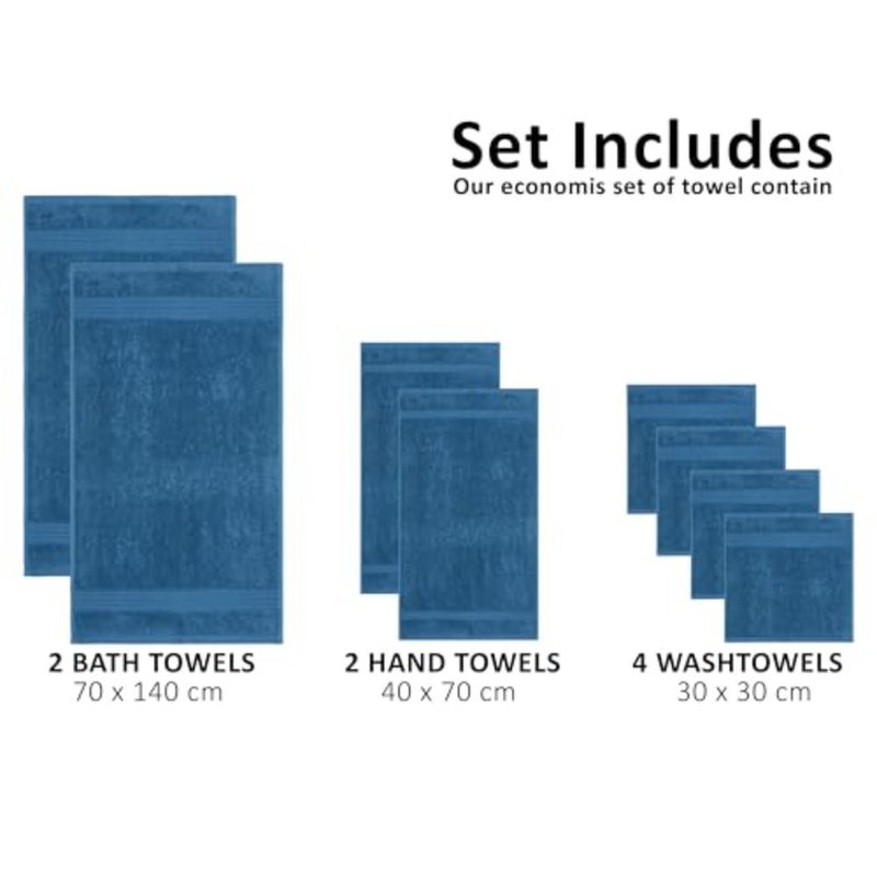 Bliss Casa Bath Sheet, 100% combed cotton, set of 8 pieces, super soft, highly absorbent and quick to dry - Image 3