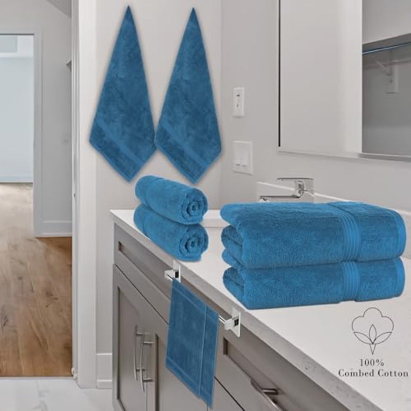Bliss Casa Bath Sheet, 100% combed cotton, set of 8 pieces, super soft, highly absorbent and quick to dry - Image 5