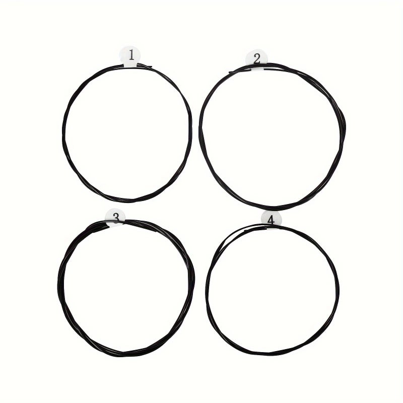 IRIN U106 Ukulele Strings, Black Nylon, 4 Strings with Serial Numbers, Packaged in a Durable Cardboard Box, Offering Excellent Sound Quality - Image 2