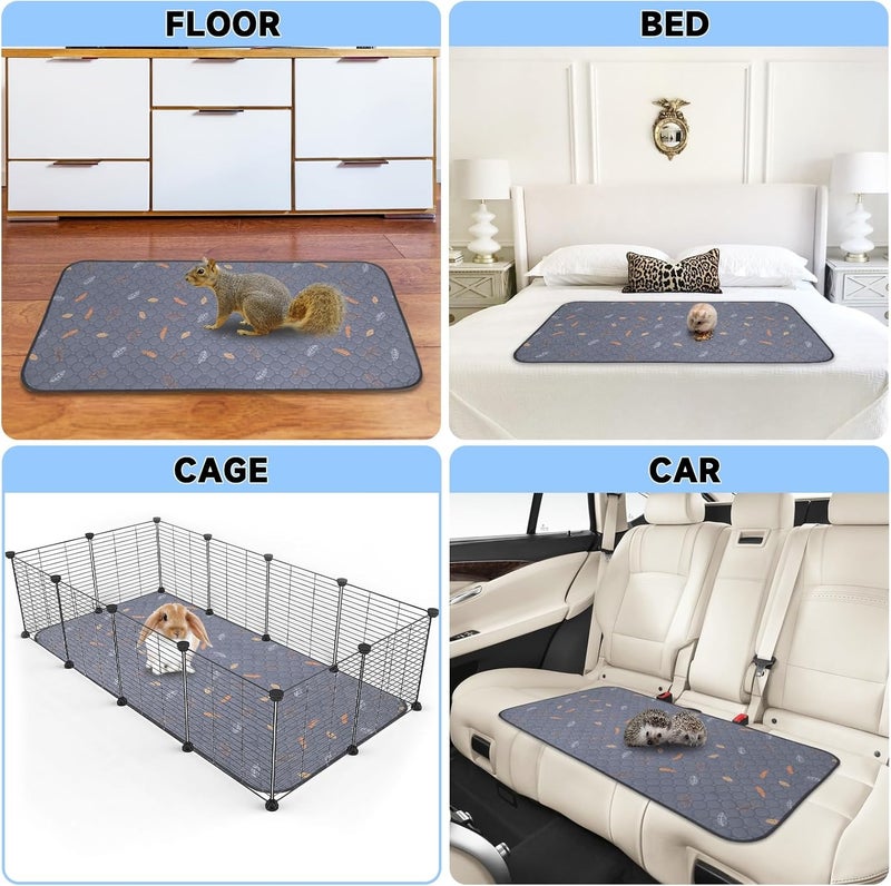 2 Pack Guinea Pig Cage Liners Guinea Pig Bedding Washable | Super Absorbent | Waterproof | Non Slip | Reusable Guinea Pig Pee Pads for Small Animals Cages Rabbit Hamster Rat - 48" x 24" - Image 5