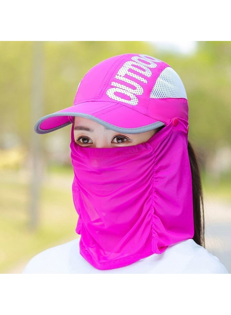 DubaiGallery قبعة شمسية قبعة واقية من الشمس للرجال والنساء غطاء صيفي شبكي للوجه حماية من الأشعة فوق البنفسجية ركوب الدراجات في الهواء الطلق حجاب كامل الوجه قبعة باردة قابلة للطي قبعة قابلة للتعديل - Image 1