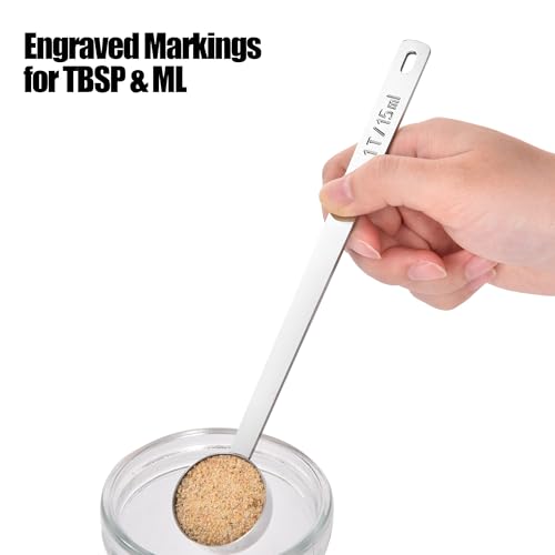 Doosu 18/8 Stainless Steel Coffee Scoop, Doosu Food-Grade Metal Measuring Spoon with 6.9in Long Handle, Tablespoon Scooper for Coffee Beans, Ground Coffee, Espresso, Protein Powders, Tea, Sugar (1 Tbsp) - Image 4