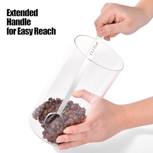 Doosu 18/8 Stainless Steel Coffee Scoop, Doosu Food-Grade Metal Measuring Spoon with 6.9in Long Handle, Tablespoon Scooper for Coffee Beans, Ground Coffee, Espresso, Protein Powders, Tea, Sugar (1 Tbsp) - Image 5
