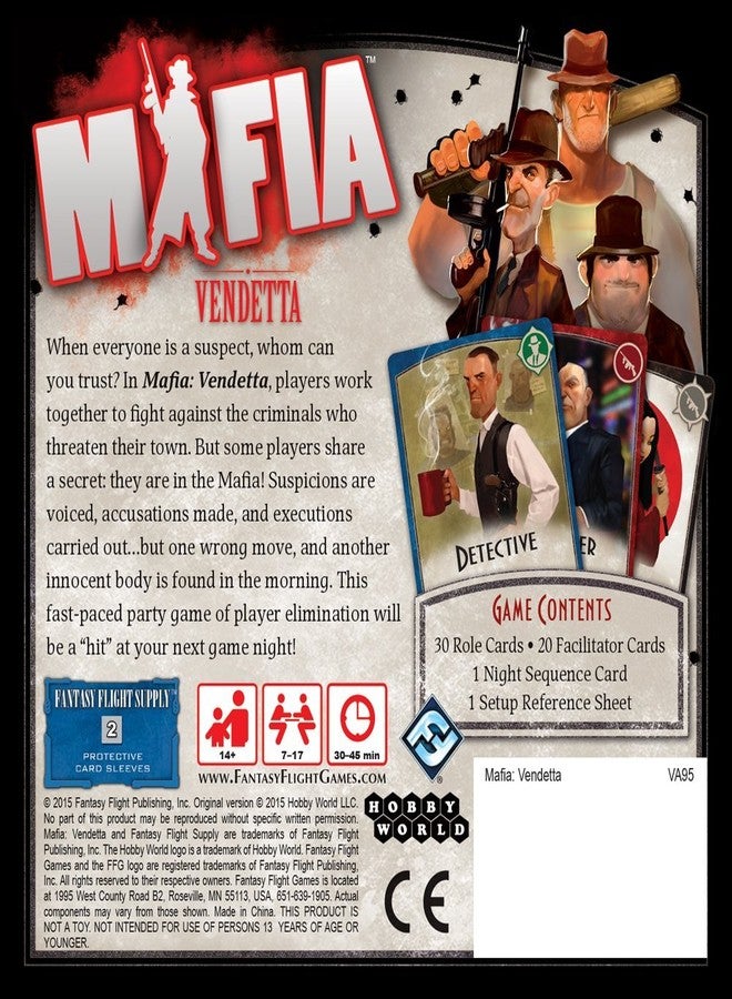 Tickles Mafia Vendetta Card Game Family and Kids Card Game (Ages: 15 Year & Up; Players: 7–17) - Image 1