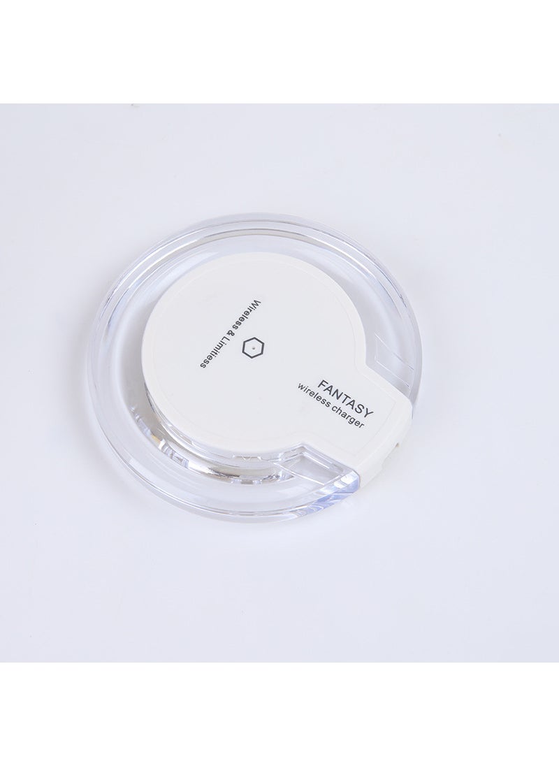 Generic Wireless Charging Pad K9 Desktop Crystal Transparent Base Suitable for Apple Android Mobile Phones Gift Factory Universal Style K9 White 5W 