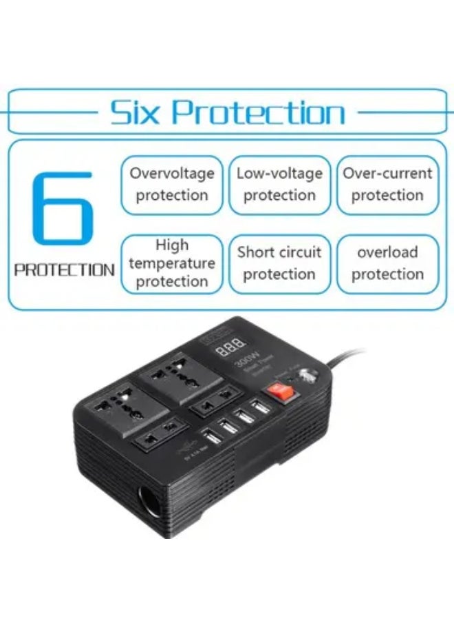 BYGD - Power adapter from 12 volts to 220 volts capacity 300 watts works through the car lighter /E8982 - Image 1