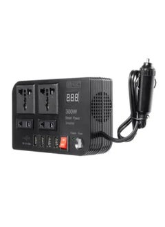 Power adapter from 12 volts to 220 volts capacity 300 watts works through the car lighter /E8982