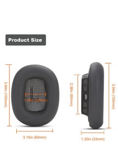 Y&D Ear Pads for AirPods Max Earmuffs, Headband Cups Replacement Sponge Cover Cloth Cushion Magnetic Headphone Accessories with Knitted Mesh, Memory Foam, Green  - Image 5