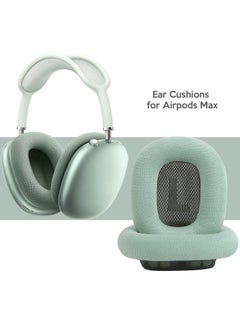 Y&D Ear Pads for AirPods Max Earmuffs, Headband Cups Replacement Sponge Cover Cloth Cushion Magnetic Headphone Accessories with Knitted Mesh, Memory Foam, Green  - Image 2