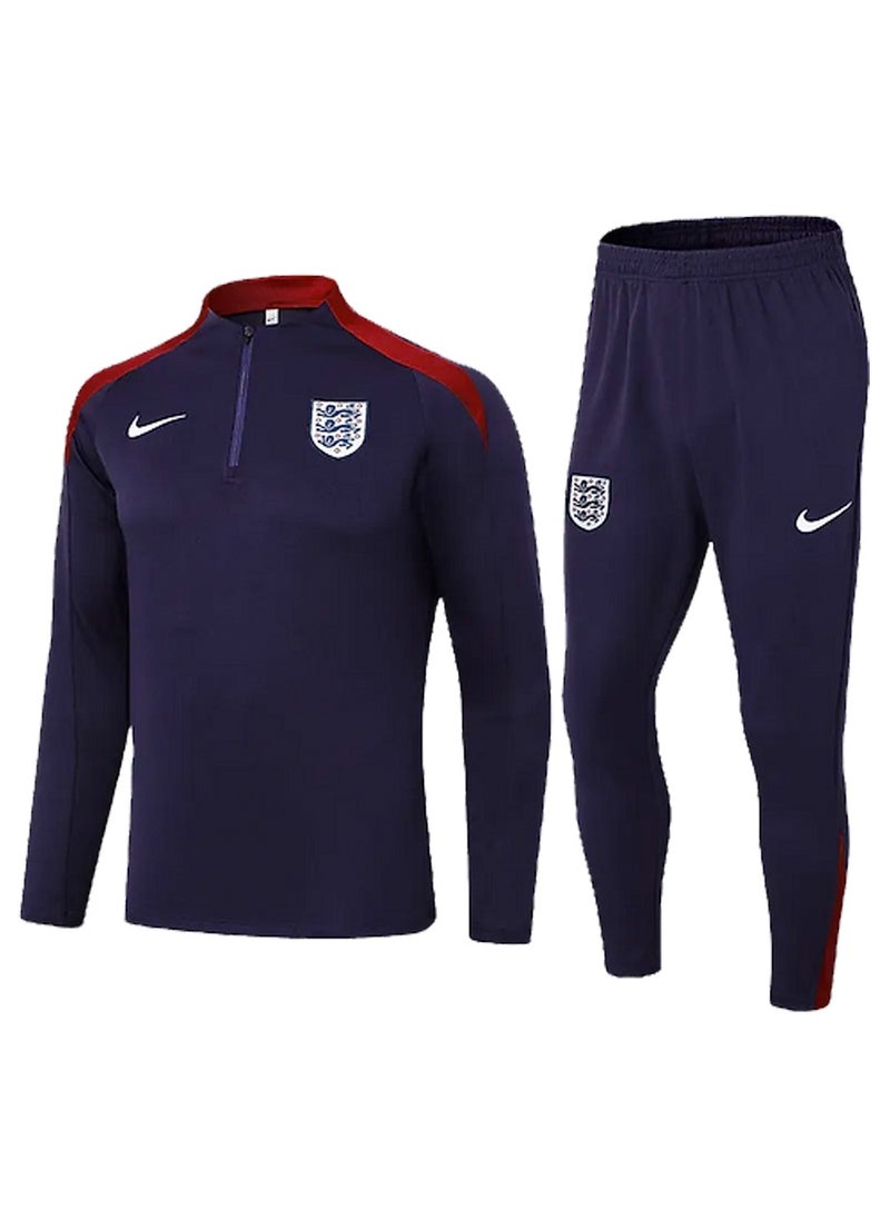 Generic Classic Men's Athletic 2Pcs Tracksuit Set Casual Full-Zip Sweatsuits Long Sleeve Jacket And Jogging Pants Set For Gym Workout Running  - Image 1