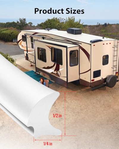 QLZOZB Silicone Rubber RV Window Seal 12 x 14 White Weather Stripping Seal for RV Stationary Window Glass Edge Marine Boat Truck Automotive Weatherproof Sound Insulation Gasket Seal Trim 30FT - Image 3