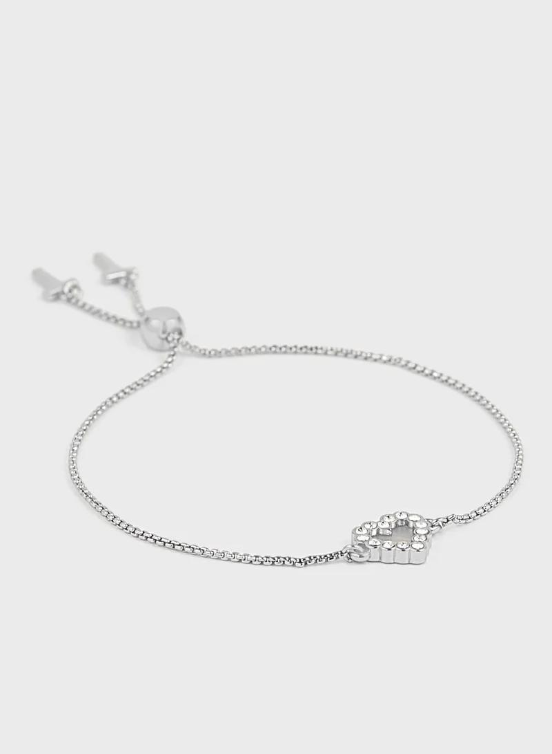 Ted Baker Pearly Heart Drawstring Bracelet