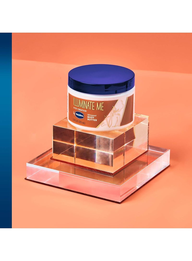 فازلين زبدة الجسم فازلين إيلومينيت مي مصممة للبشرة الغنية بالميلانين، زبدة الجسم المخفوقة توفر ترطيبًا يدوم 24 ساعة للبشرة الجافة 325 مل - Image 3