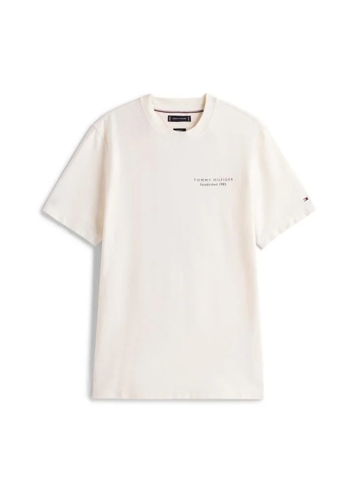 Tommy Hilfiger Ivory Petal Photo Print Graphic Regular Fit T-Shirt for Men | Best Price UAE