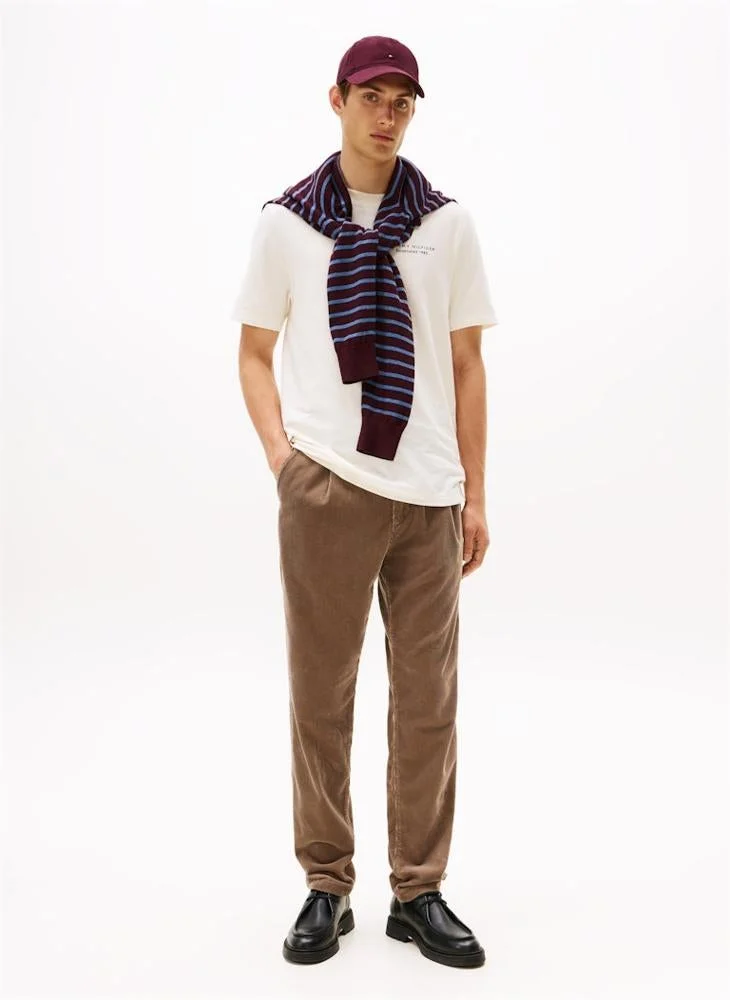 Tommy Hilfiger Ivory Petal Photo Print Graphic Regular Fit T-Shirt for Men | Best Price UAE
