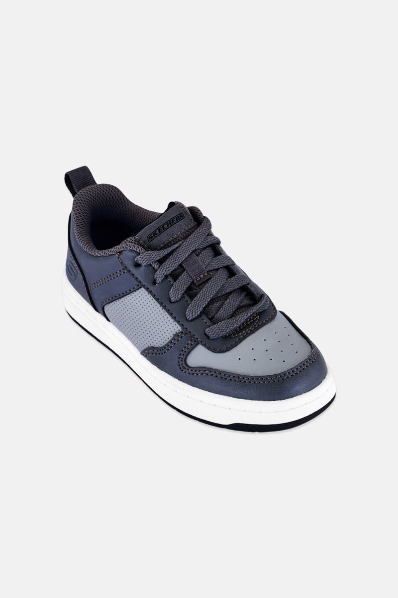 SKECHERS Toddlers Boy Genzo Lace Up Outdoor Shoes, Grey - Image 1