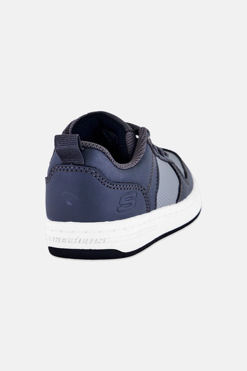SKECHERS Toddlers Boy Genzo Lace Up Outdoor Shoes, Grey - Image 3