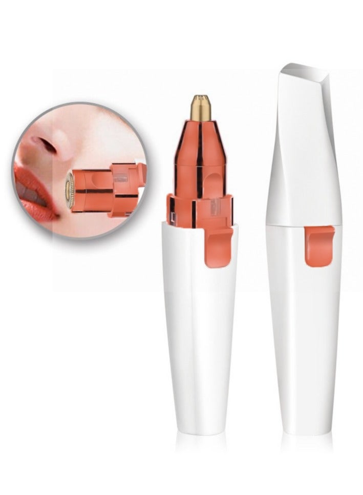 الآلة الصغيرة آلة تشذيب الحواجب الكهربائية 2 في 1 مع إزالة شعر الوجه - شحن عبر USB  - Image 2