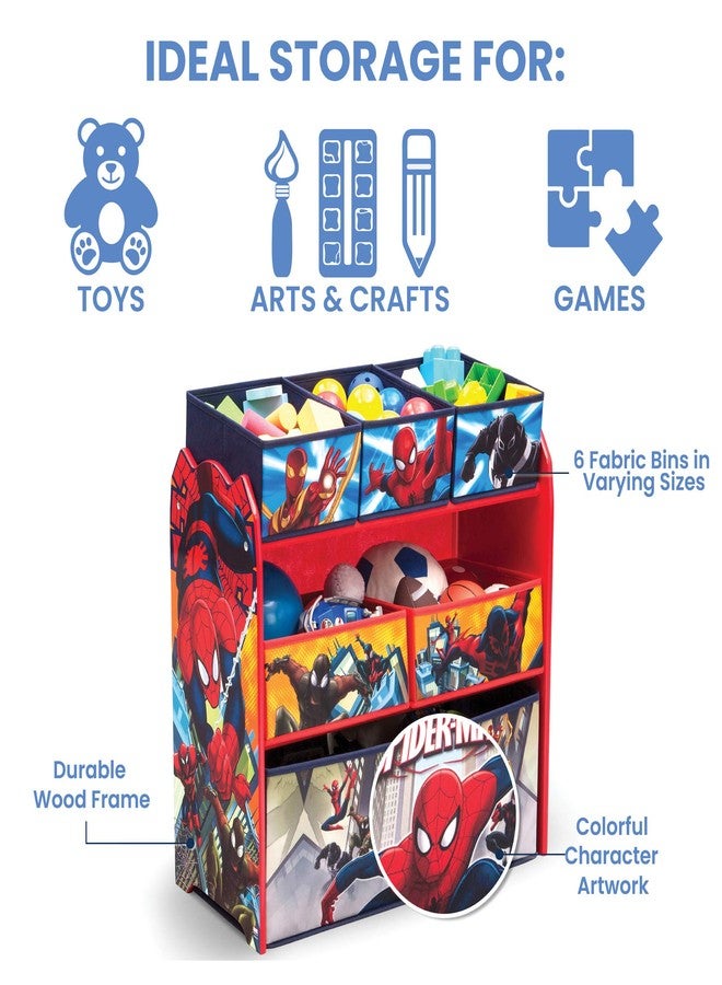 Delta Children Multi-Bin Toy Organizer, Marvel Spider Man - Image 3